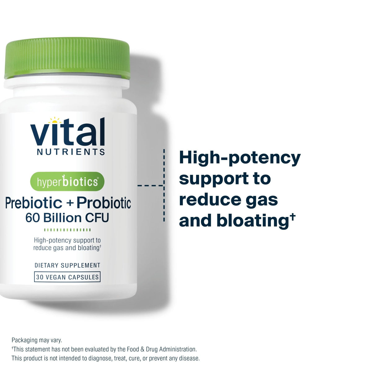 Hyperbiotics Vital Nutrients Prebiotic and Probiotic for Women and Men | 60 Billion CFU | Pre and Probiotics Supports Digestive Health, Constipation, Diarrhea, - FENGGESTORE20