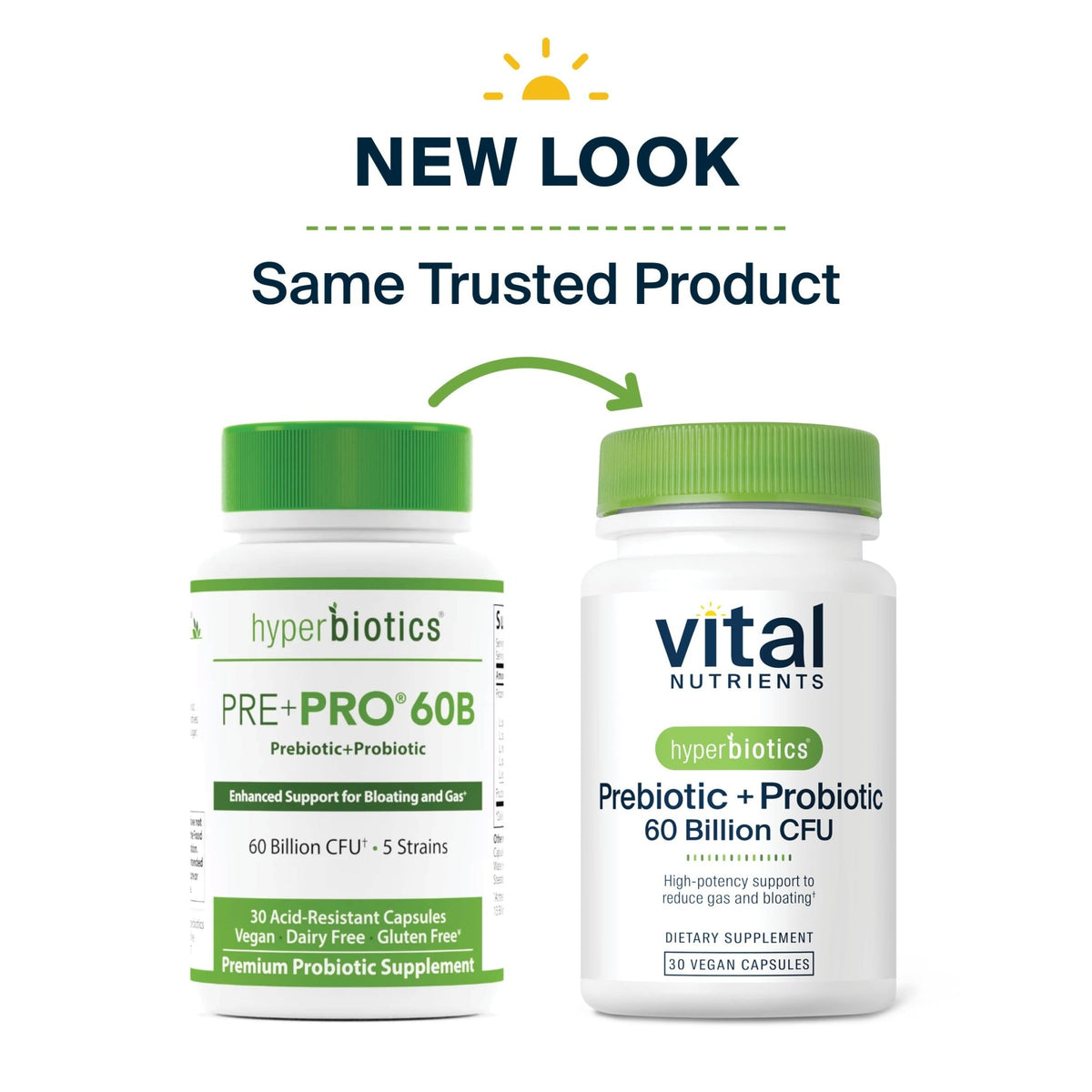 Hyperbiotics Vital Nutrients Prebiotic and Probiotic for Women and Men | 60 Billion CFU | Pre and Probiotics Supports Digestive Health, Constipation, Diarrhea, - FENGGESTORE20