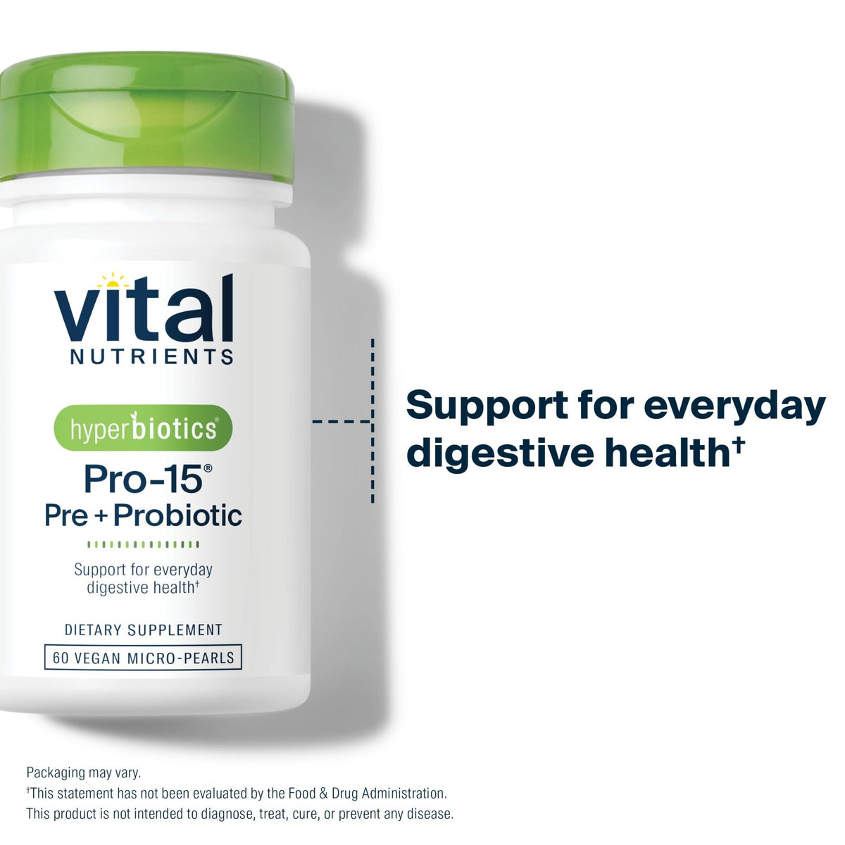 Hyperbiotics Vital Nutrients Pro-15 Prebiotics and Probiotics for Women and Men | 15 Science Backed Strains | Supports Occasional Constipation - FENGGESTORE20