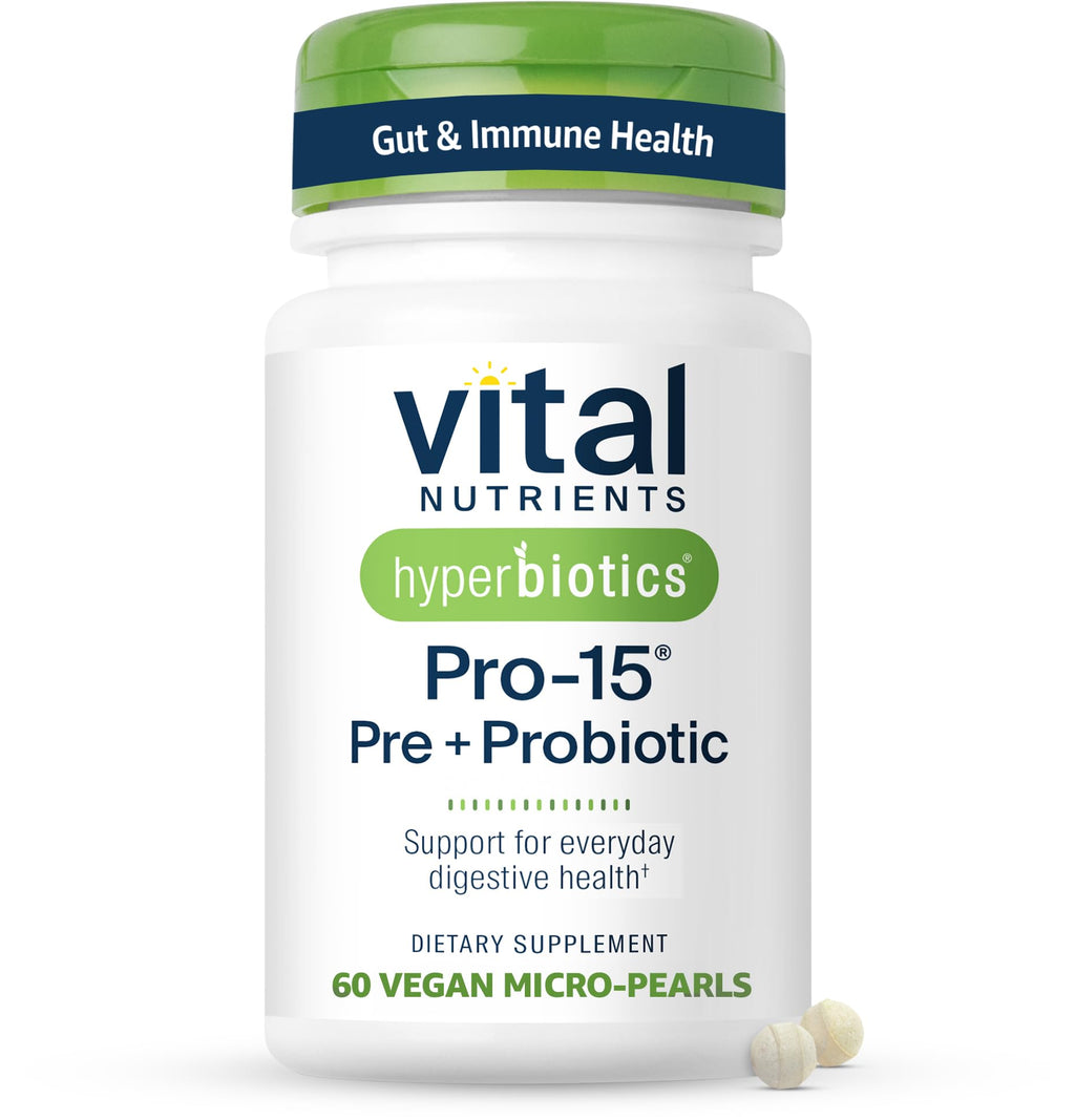 Hyperbiotics Vital Nutrients Pro-15 Prebiotics and Probiotics for Women and Men | 15 Science Backed Strains | Supports Occasional Constipation - FENGGESTORE20