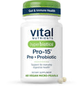 Hyperbiotics Vital Nutrients Pro-15 Prebiotics and Probiotics for Women and Men | 15 Science Backed Strains | Supports Occasional Constipation - FENGGESTORE20
