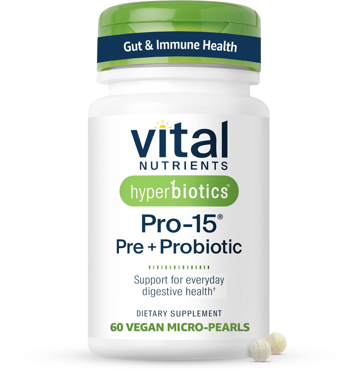 Hyperbiotics Vital Nutrients Pro-15 Prebiotics and Probiotics for Women and Men | 15 Science Backed Strains | Supports Occasional Constipation - FENGGESTORE20