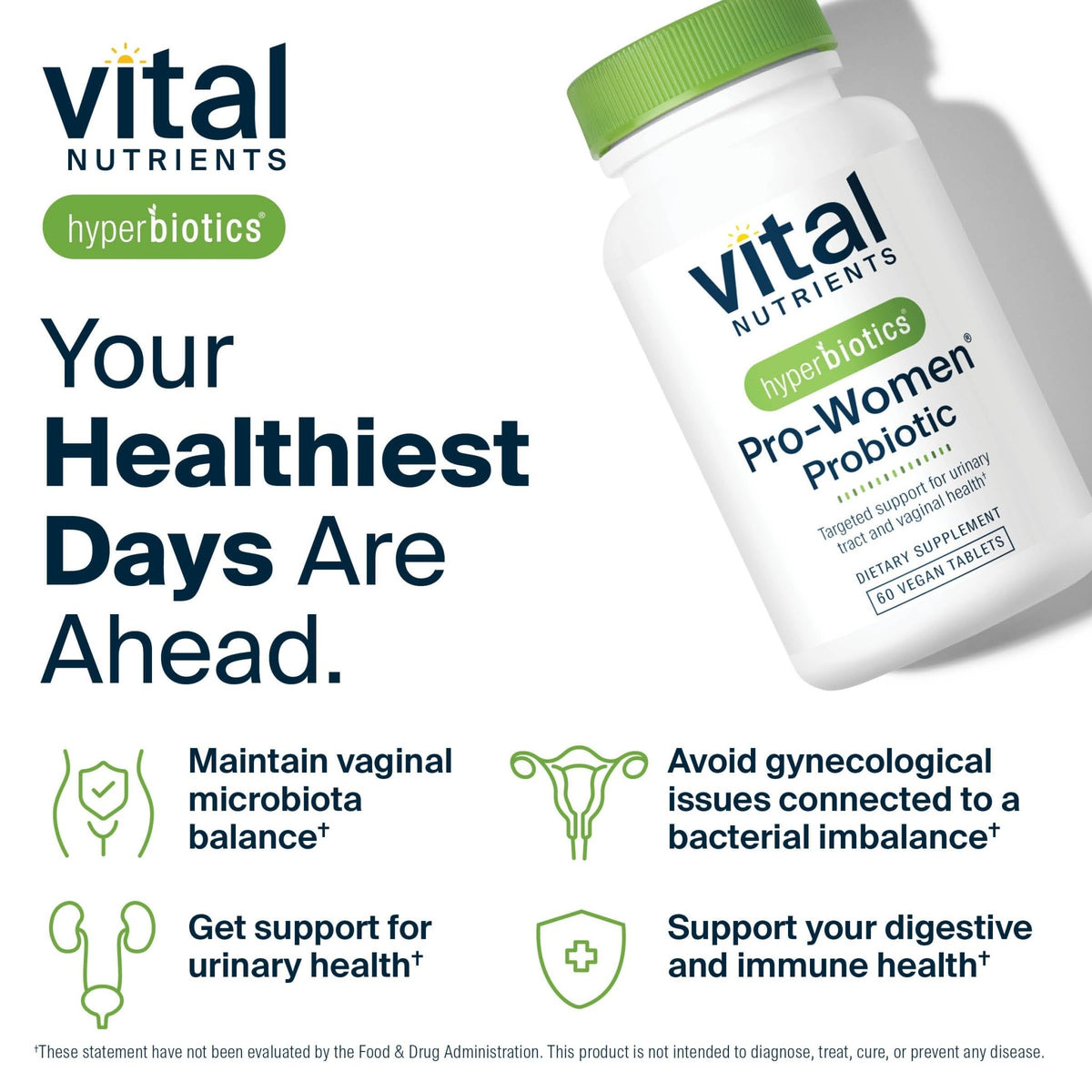 Hyperbiotics Vital Nutrients Pro Women Probiotics for Women | Vaginal Probiotics for PH Balance | Oral Probiotic for Vaginal Health and Urinary Tract Health - FENGGESTORE20