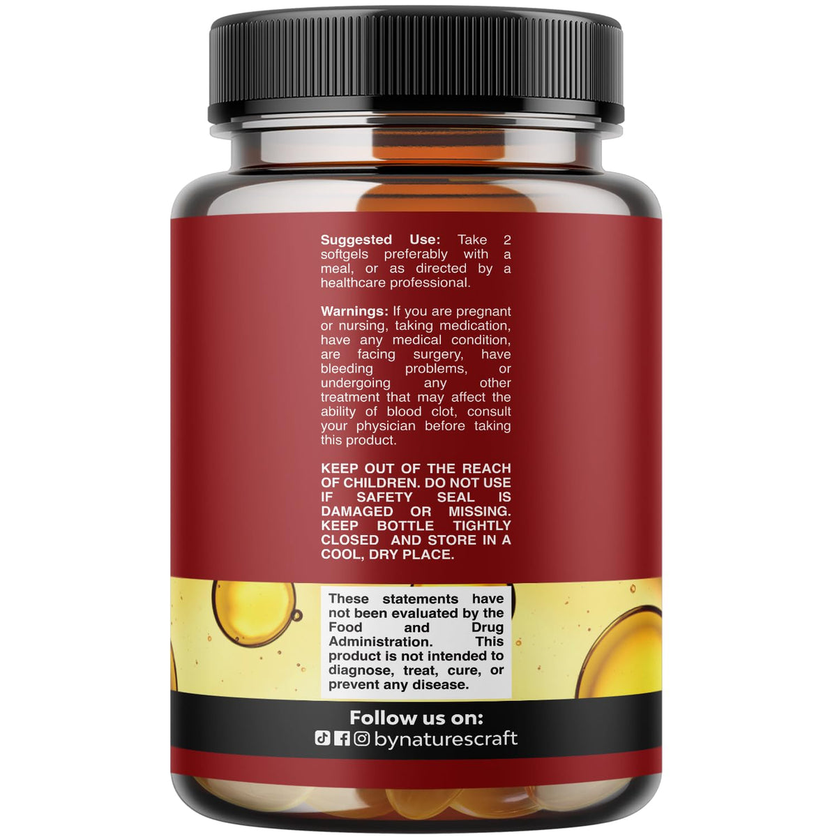 Icelandic Wild Caught Cod Liver Oil Softgels - Fish Omega 3, EPA, DHA, Vitamin D & A, 1000mg Per Serving - Burpless Capsules for Heart - FENGGESTORE20