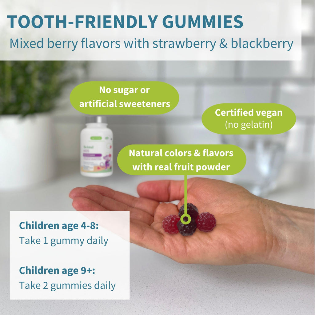 Igennus Methylated Kids Multivitamin Gummies, Clean Label & Third Party Tested, No Artificial Sweeteners or Flavors, Sugar Free, Age 4+, 90 Natural Berry Flavor - FENGGESTORE20