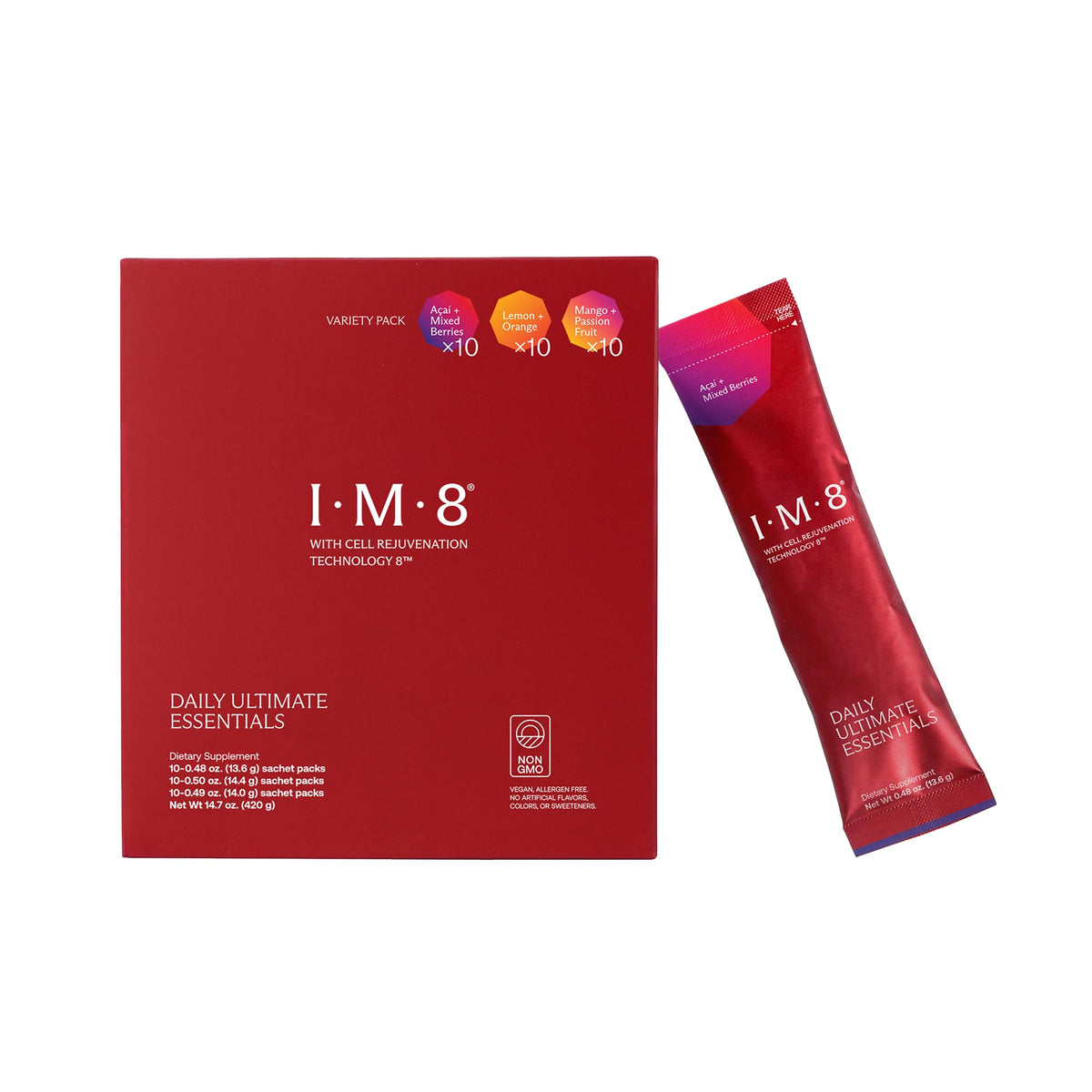 IM8 Daily Ultimate Essentials All-in-One Multivitamin Supplement, 92 Nutrient Rich Ingredients CoQ10, Probiotics, Vitamins, Greens - FENGGESTORE20