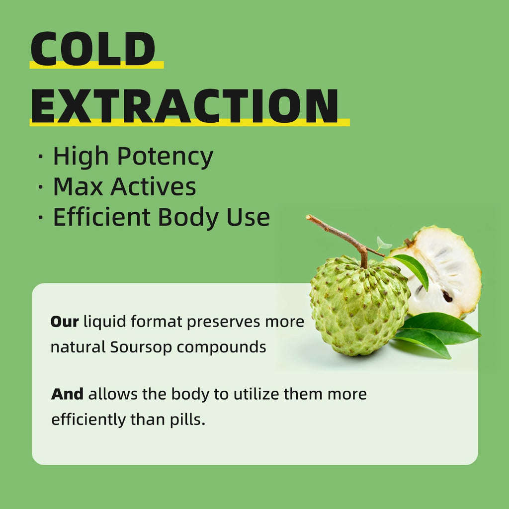 iMATCHME Soursop Graviola Liquid Drop for Cell Support & Regeneration, Immune System and Gut Health Support, Soursop Bitters Liquid - FENGGESTORE20