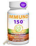 Immuno 150, Immune Support Supplement, Packed with 70 Plant Minerals, 13 Essential Vitamins and 68 Additional Nutrients-150 Vegetable Capsules- Immune Boost for All Age Groups - FENGGESTORE20
