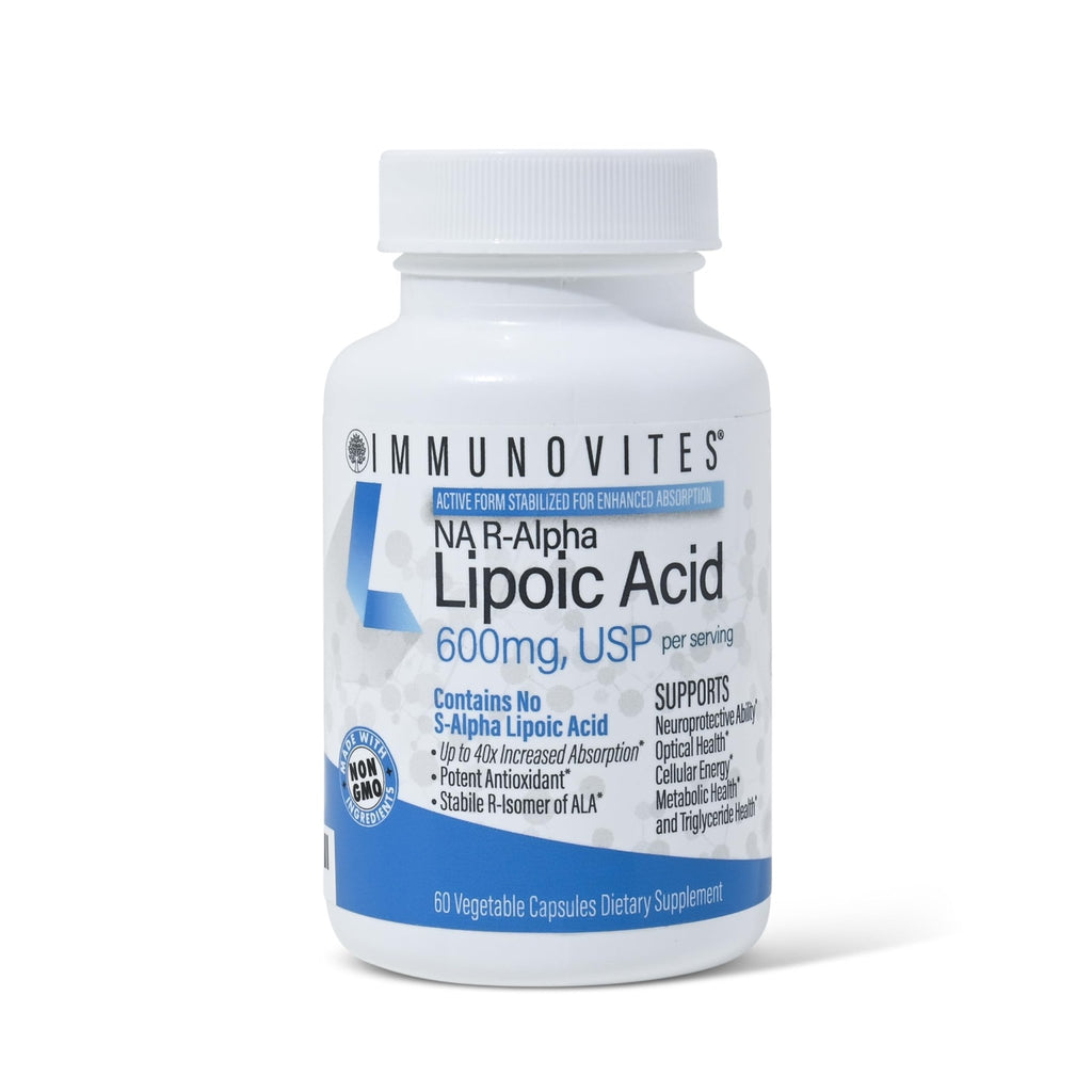 IMMUNOVITES Stabilized R-Alpha Lipoic Acid ((True)) 600mg per Serving [[High Potency & up to 40x Increased Absorption]] - FENGGESTORE20