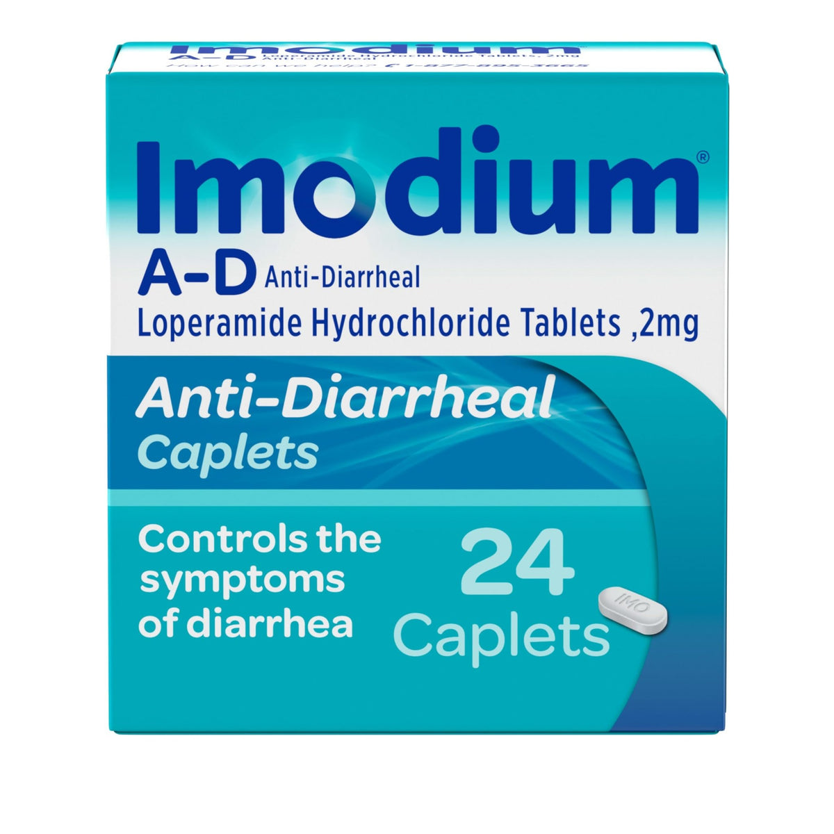 Imodium A-D Diarrhea Relief Caplets with Loperamide HCl, Anti-Diarrheal Medicine to Help Control Symptoms of Diarrhea Due to Acute, Traveler's Diarrhea, HSA/FSA Eligible, 24 ct - FENGGESTORE20