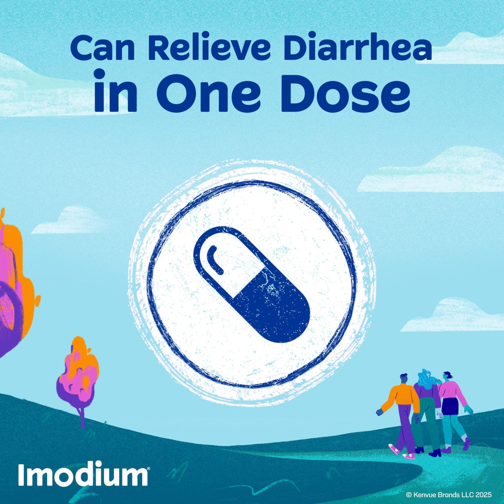 Imodium A-D Diarrhea Relief Caplets with Loperamide HCl, Anti-Diarrheal Medicine to Help Control Symptoms of Diarrhea Due to Acute, Traveler's Diarrhea, HSA/FSA Eligible, 24 ct - FENGGESTORE20