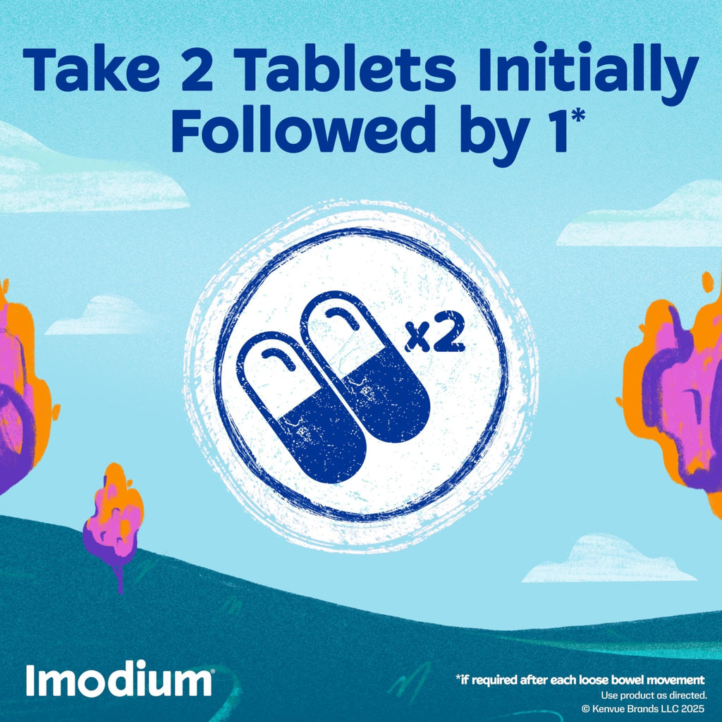 Imodium A-D Diarrhea Relief Caplets with Loperamide HCl, Anti-Diarrheal Medicine to Help Control Symptoms of Diarrhea Due to Acute, Traveler's Diarrhea, HSA/FSA Eligible, 24 ct - FENGGESTORE20