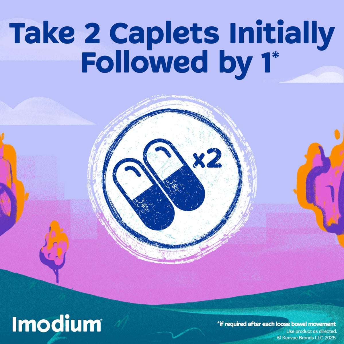 Imodium Multi-Symptom Relief Caplets, Loperamide Hydrochloride & Simethicone Anti-Diarrheal Medicine for the Relief of Diarrhea, Gas, Bloating, Cramps & Pressure, 18 ct - FENGGESTORE20