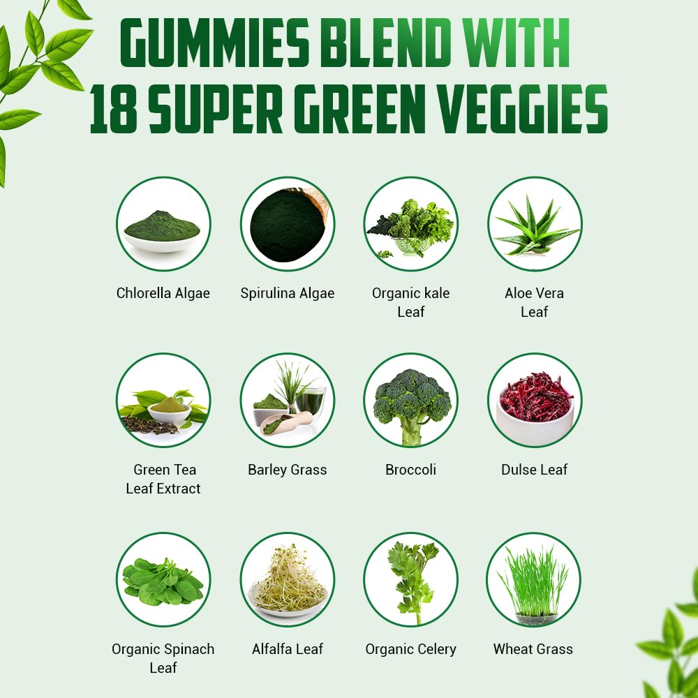 IMPACT Fiber Gummies for Adults, Women & Kids – Supergreens Veggies Daily High Fiber Gummies, for Gut Health & Immunity, Vegetarian Gummy Fiber Supplement, - FENGGESTORE20