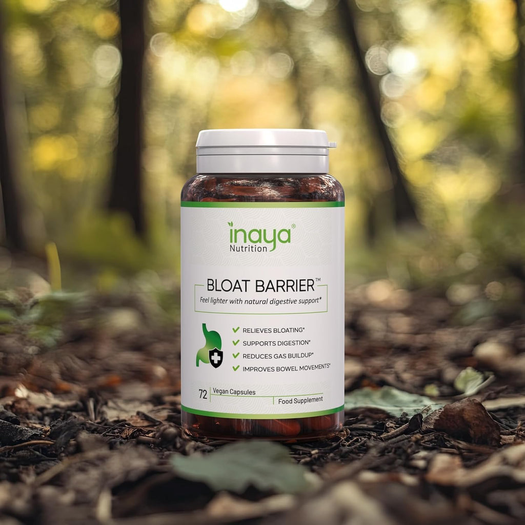 Inaya Nutrition BloatBarrier 72 Capsules - Natural Digestion and Bloating Supplement for Stomach Bloating Relief, Gas Reduction, and Improved Bowel Movements - FENGGESTORE20