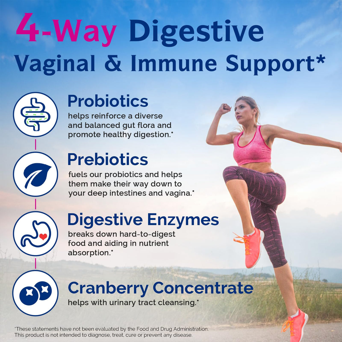 Innate Vitality Women's Probiotics, 120 Billion CFU, 32 Tested Strains, Probiotics for Women, Yeast Control, Vaginal pH Support, Prebiotics, Digestive Enzymes, Cranberry, Once Daily 30 Veggie Capsules - FENGGESTORE20