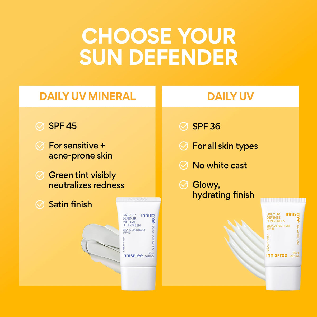 Innisfree Daily UV Defense SPF 36 – Korean Face Sunscreen, Invisible Finish, Broad Spectrum, - FENGGESTORE20