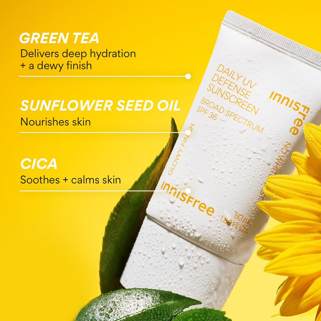 Innisfree Daily UV Defense SPF 36 – Korean Face Sunscreen, Invisible Finish, Broad Spectrum, - FENGGESTORE20