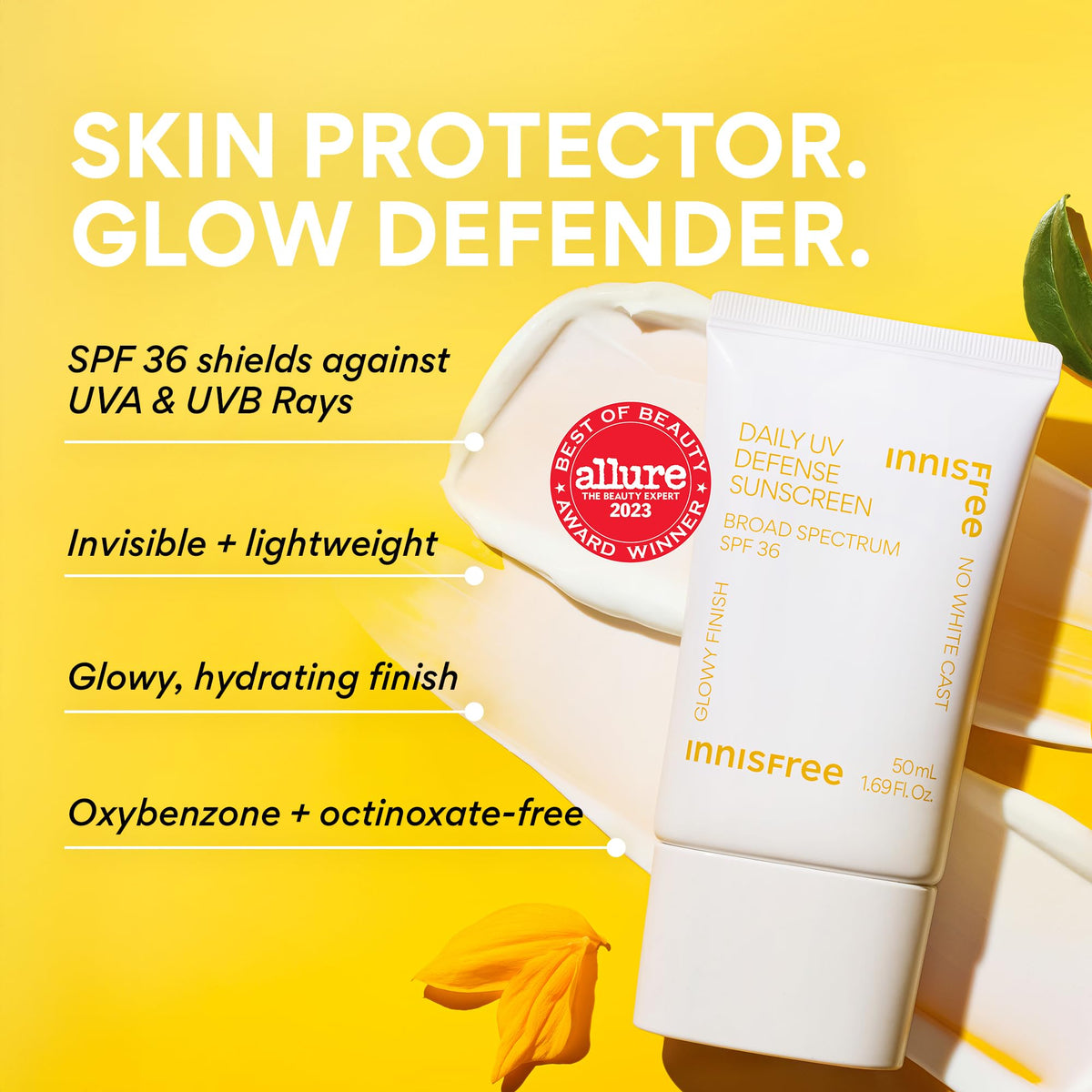 Innisfree Daily UV Defense SPF 36 – Korean Face Sunscreen, Invisible Finish, Broad Spectrum, - FENGGESTORE20
