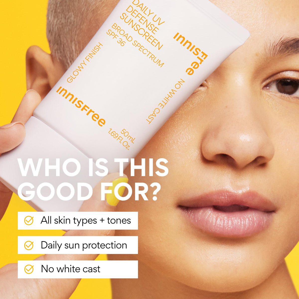 Innisfree Daily UV Defense SPF 36 – Korean Face Sunscreen, Invisible Finish, Broad Spectrum, - FENGGESTORE20