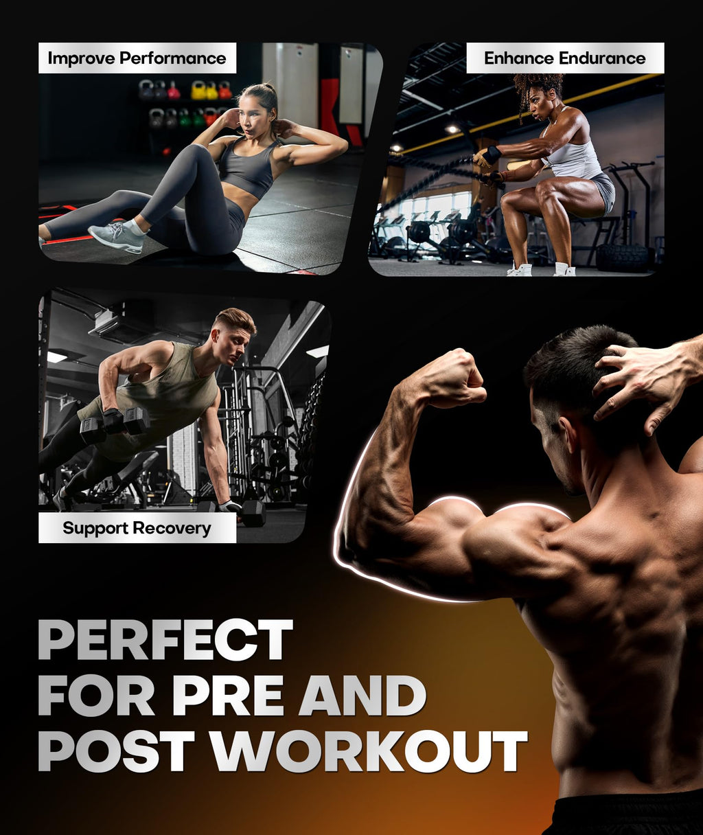 Instant Boost Creatine Monohydrate Gummies, Complex Formula with Real 5000mg Creatine, L-Taurine, B12, Mg & K, Pre-Workout Creatine for Women & Men to Support Energy - FENGGESTORE20