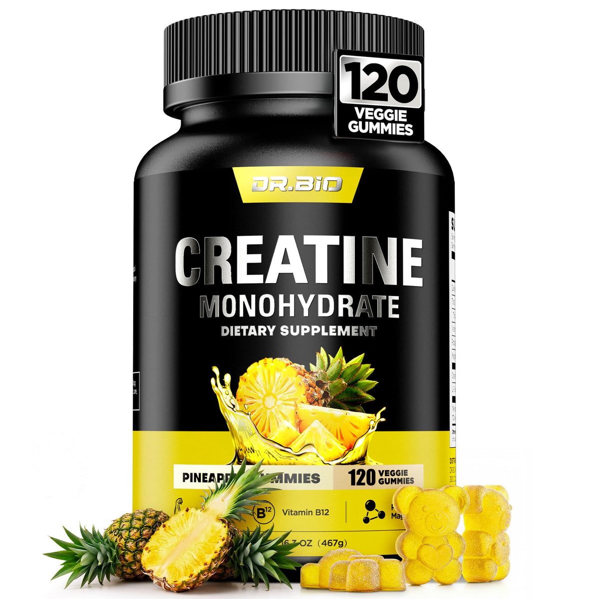 Instant Boost Creatine Monohydrate Gummies, Complex Formula with Real 5000mg Creatine, L-Taurine, B12, Mg & K, Pre-Workout Creatine for Women & Men to Support Energy - FENGGESTORE20