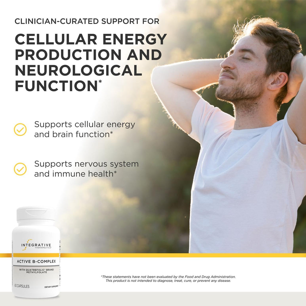 Integrative Therapeutics Active B-Complex - with Choline and Methylfolate - Cellular Energy, Immune Function & Heart Health Support with Vitamins B2, B6 & B12 - FENGGESTORE20