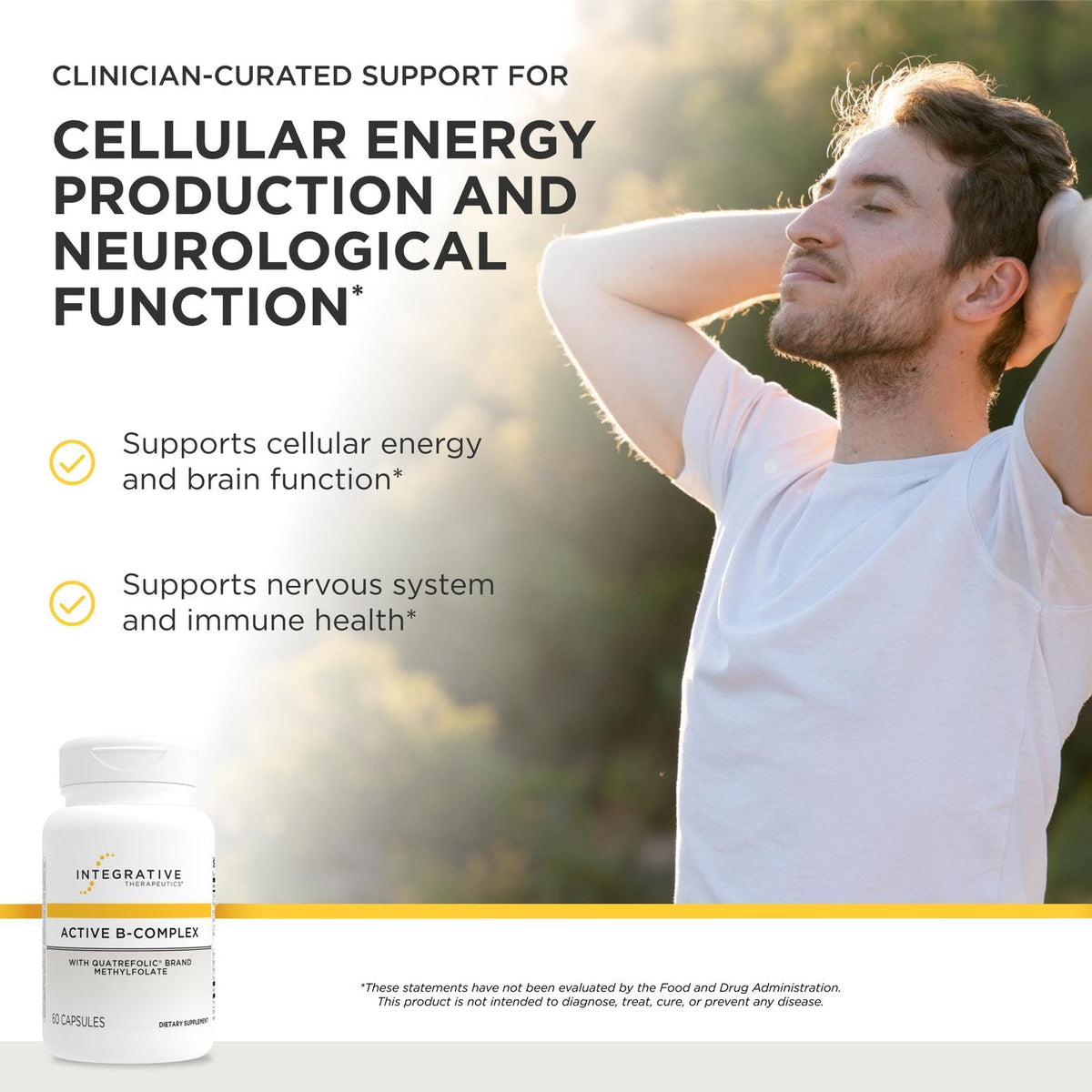 Integrative Therapeutics Active B-Complex - with Choline and Methylfolate - Cellular Energy, Immune Function & Heart Health Support with Vitamins B2, B6 & B12 - FENGGESTORE20