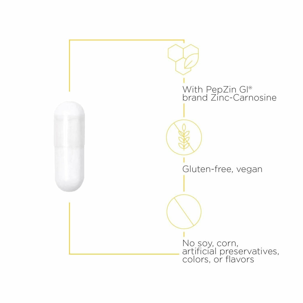 Integrative Therapeutics Zinc-Carnosine - Digestive & Gut Health Support* - GI Tract Support* - Supports Immune Health* - Easy-to-Swallow - FENGGESTORE20