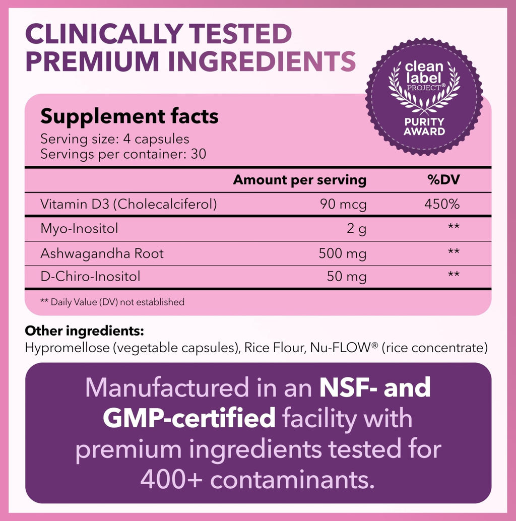 Intimate Rose Myo-Inositol & D-Chiro Inositol Supplement for Women - Hormone Balance & Ovarian Support for Women - FENGGESTORE20