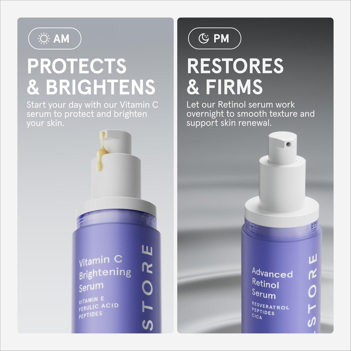iRestore Retinol Serum for Face - 1% Retinol with Peptides & Hyaluronic Acid - Anti Aging Night Serum for Sensitive Skin - Fragrance Free - FENGGESTORE20