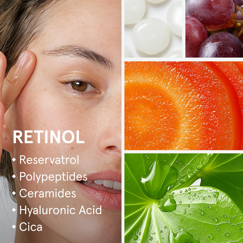 iRestore Retinol Serum for Face - 1% Retinol with Peptides & Hyaluronic Acid - Anti Aging Night Serum for Sensitive Skin - Fragrance Free - FENGGESTORE20