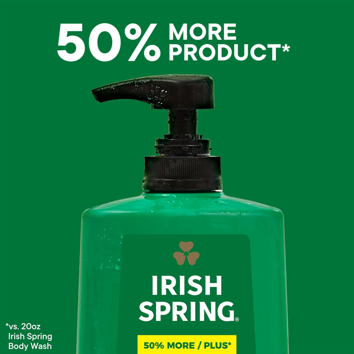 Irish Spring Original Moisturizing Body Wash for Men, 24-Hour Fresh, Face and Body Wash, Biodegradable Ingredients, Paraben Free, Cool Fresh Scent, 30 fl oz Pump Bottle - FENGGESTORE20