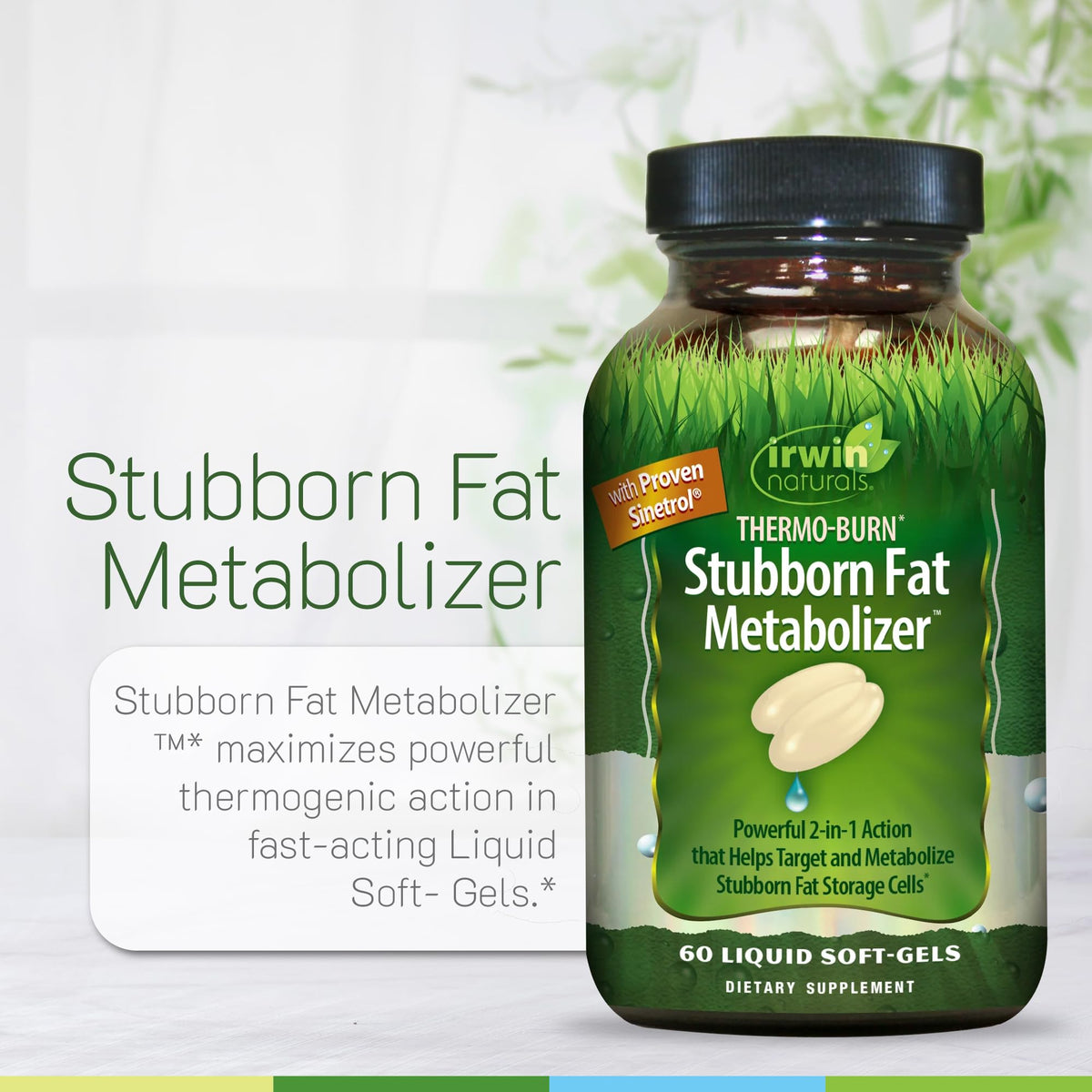 Irwin Naturals Thermo-Burn Stubborn Fat Metabolizer - 75 Liquid Soft-Gels - FENGGESTORE20