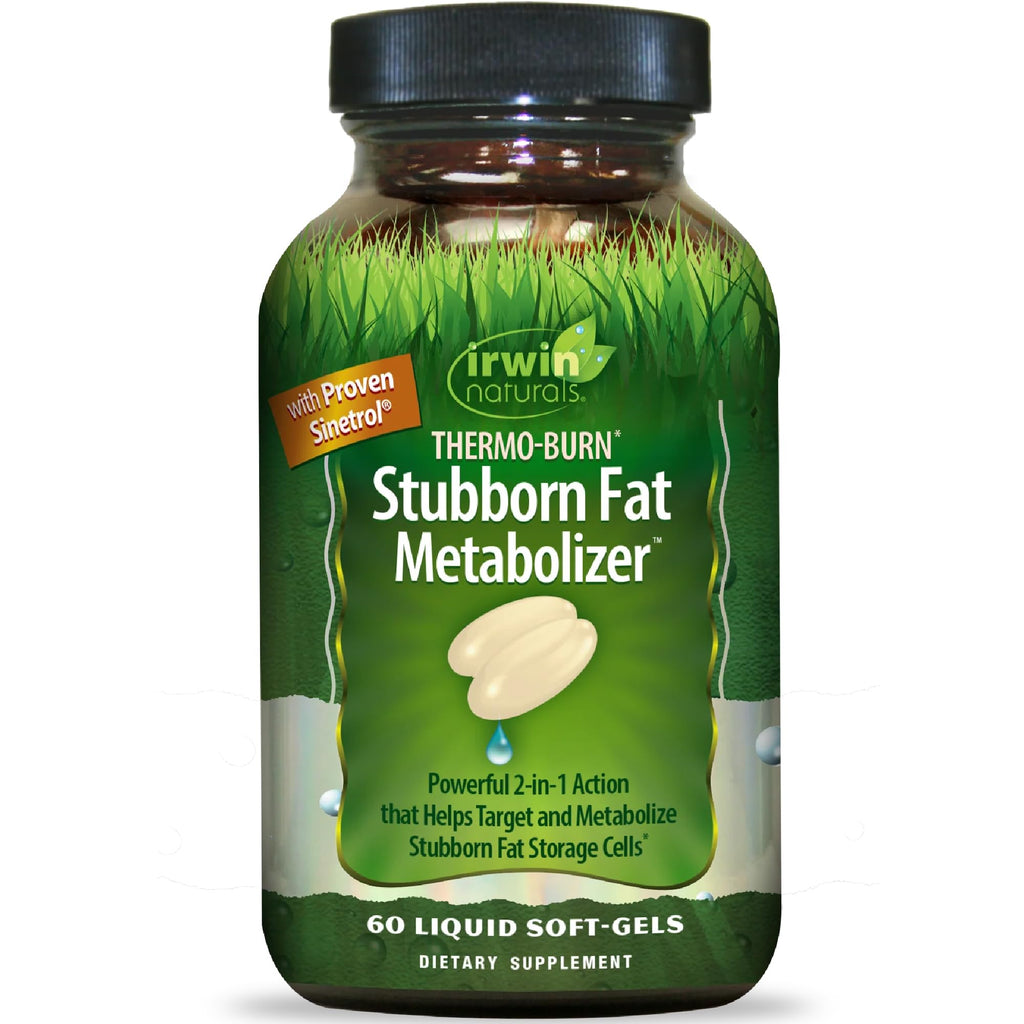 Irwin Naturals Thermo-Burn Stubborn Fat Metabolizer - 75 Liquid Soft-Gels - FENGGESTORE20