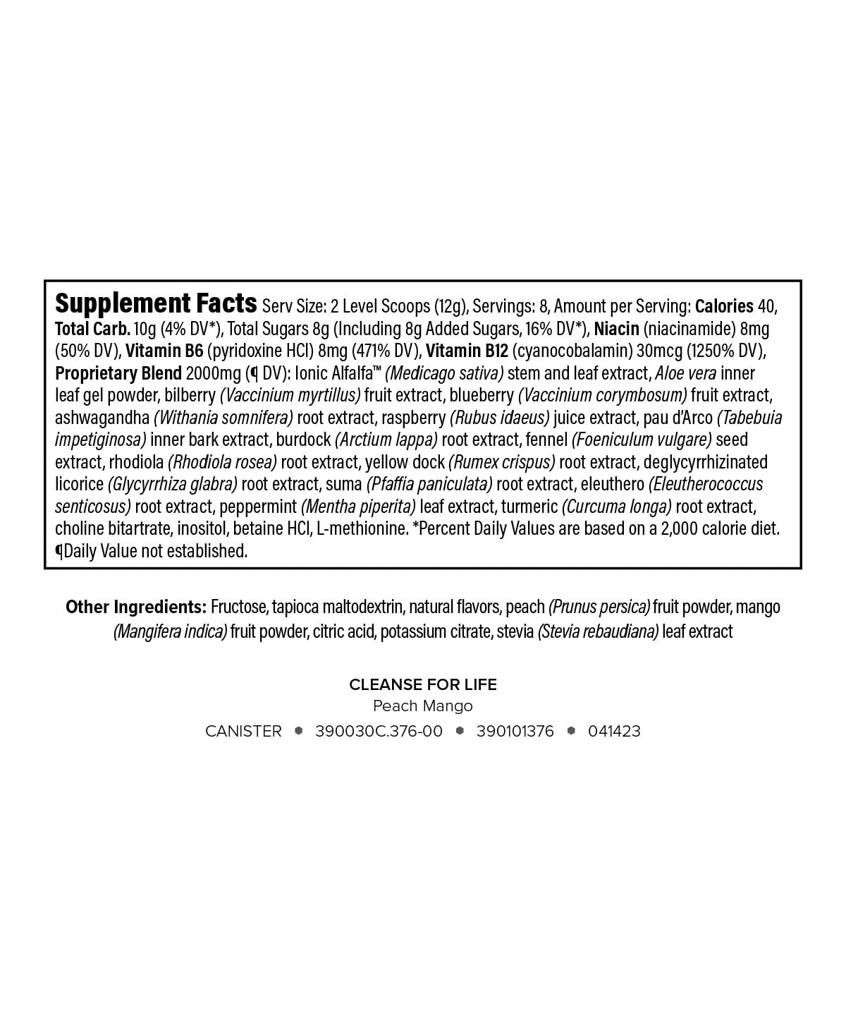 Isagenix Cleanse for Life - Powder Supplement for Cleanse Drink with No Laxatives or Diuretics - Support Metabolism with Vitamin B12 & Niacin - FENGGESTORE20