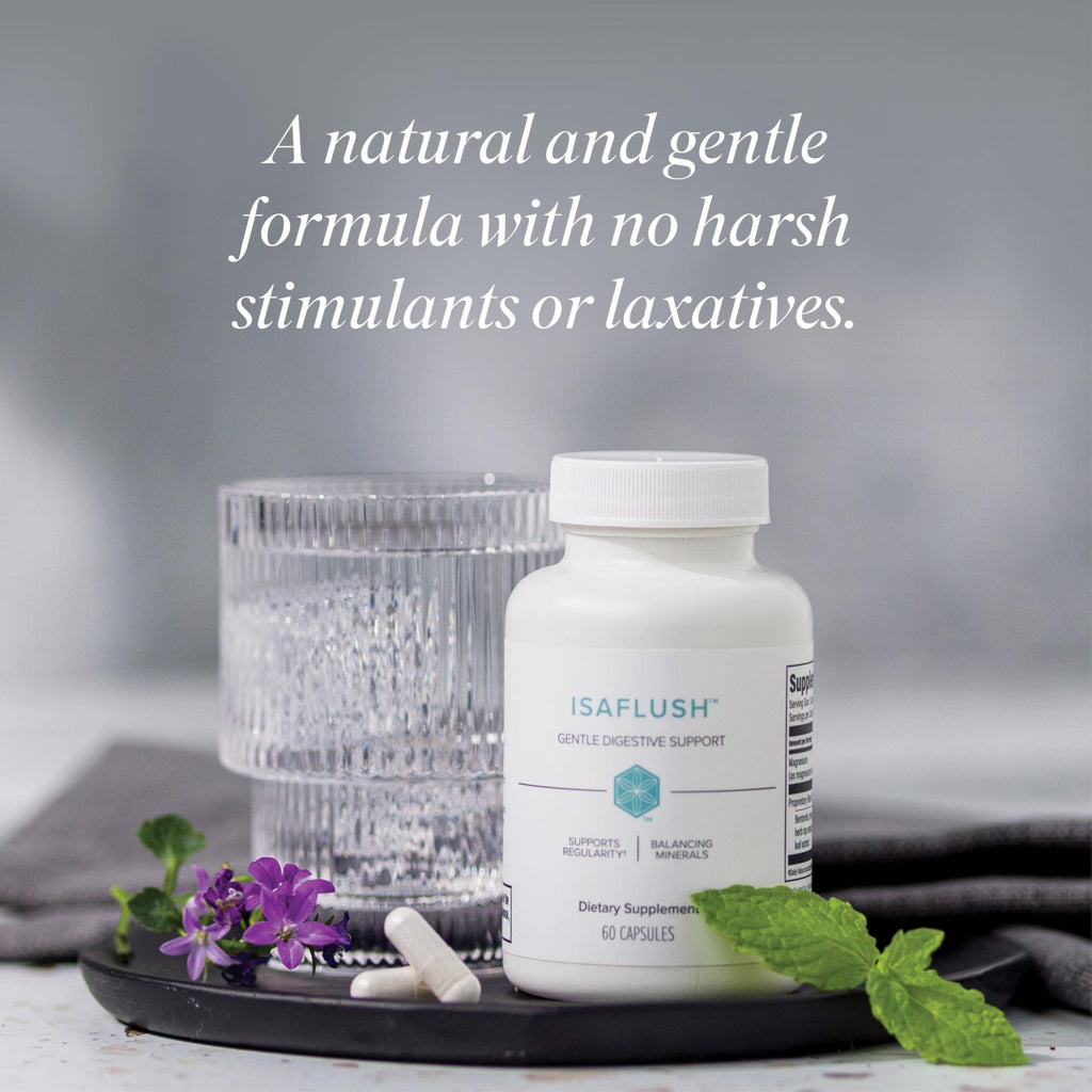 Isagenix IsaFlush - Gentle Digestive Support with Balanced Minerals Encouraging Regularity - No Harsh Laxatives - 60 Capsules - FENGGESTORE20