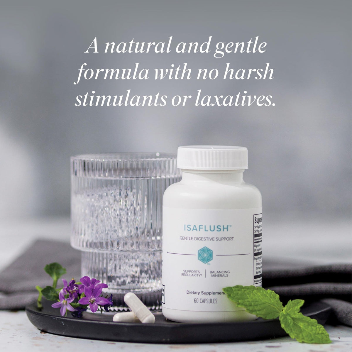 Isagenix IsaFlush - Gentle Digestive Support with Balanced Minerals Encouraging Regularity - No Harsh Laxatives - 60 Capsules - FENGGESTORE20