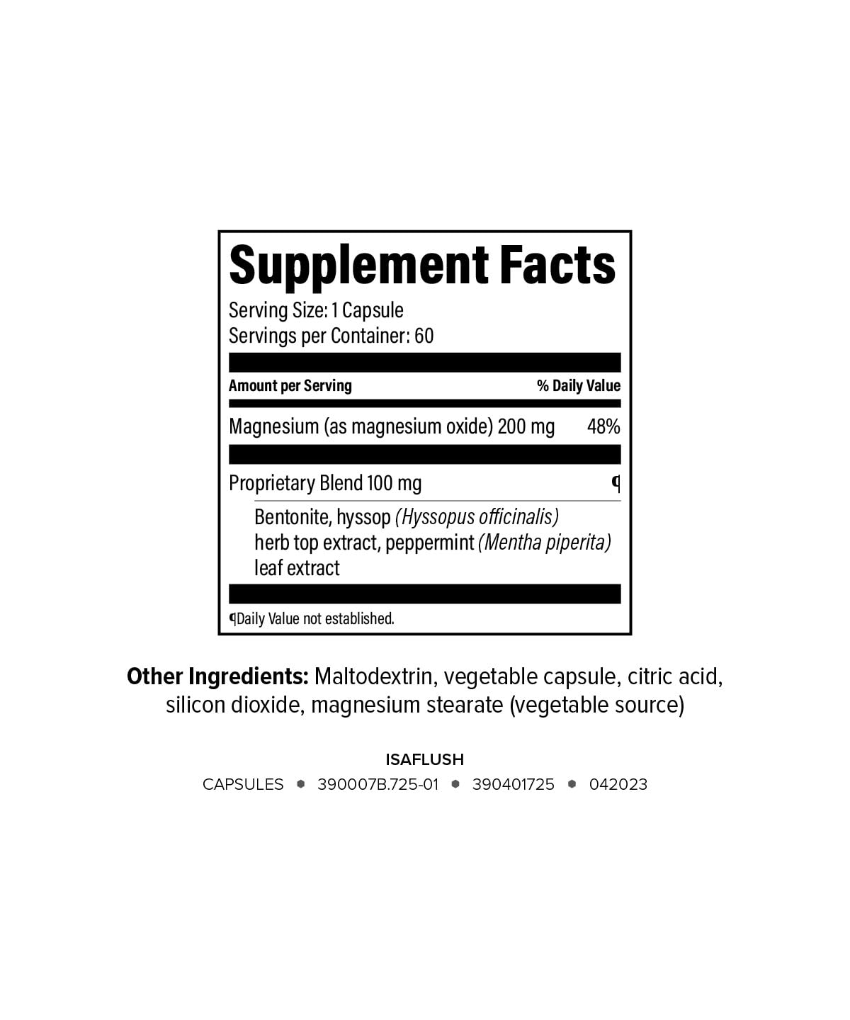 Isagenix IsaFlush - Gentle Digestive Support with Balanced Minerals Encouraging Regularity - No Harsh Laxatives - 60 Capsules - FENGGESTORE20