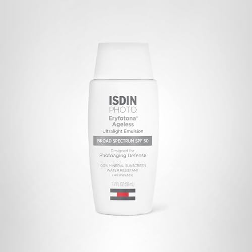 ISDIN Eryfotona Ageless SPF 50 (1.7 Fl Oz) | Tinted Mineral Sunscreen for Face with Zinc Oxide | Anti-Aging Sunscreen with DNA Repairsomes & Vitamin E - FENGGESTORE20