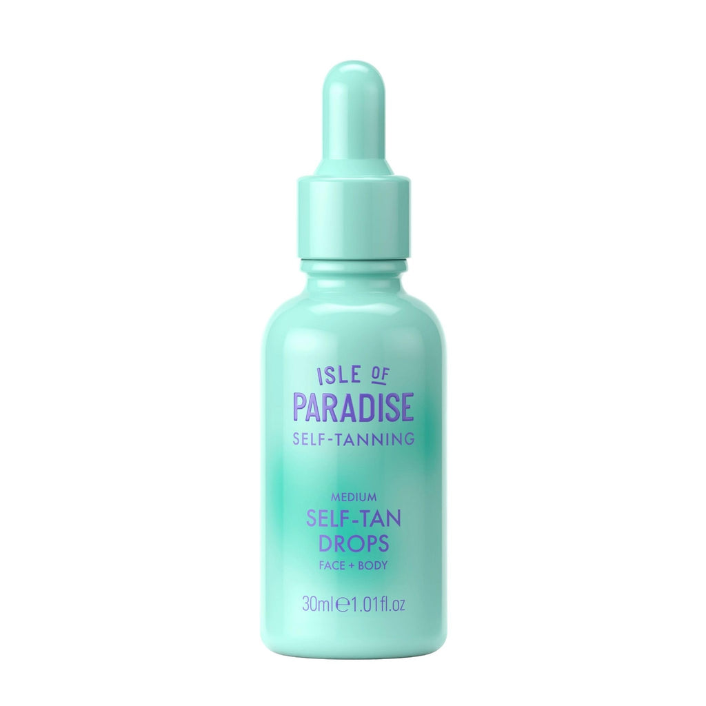 Isle of Paradise Self Tanning Face & Body Drops- Medium, Self Tanner Drops for a Natural Bronze, Long-lasting Tan - FENGGESTORE20