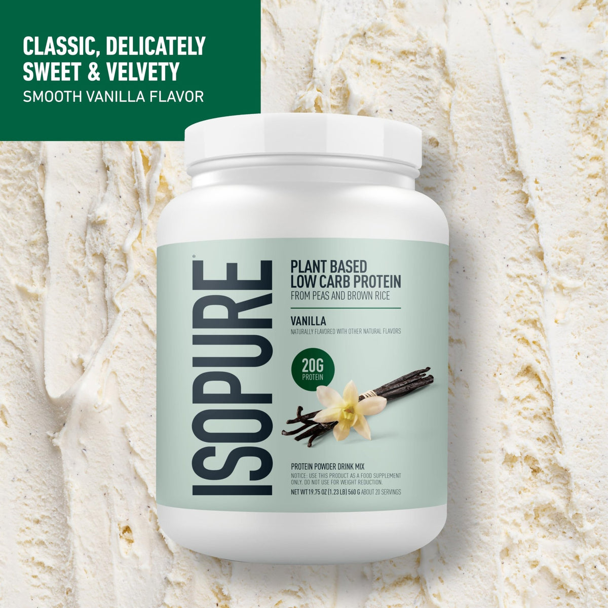 Isopure Plant-Based Protein Powder – 20g Organic Pea and Rice Protein with a Complete Amino Acid Profile – Supports Muscle Recovery - FENGGESTORE20