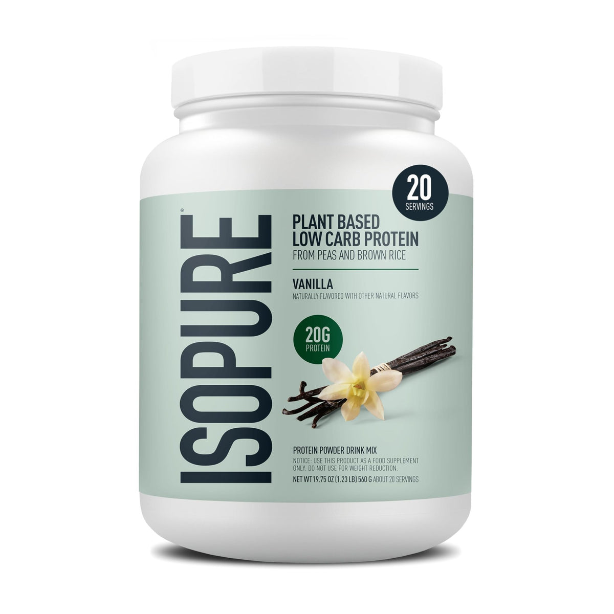 Isopure Plant-Based Protein Powder – 20g Organic Pea and Rice Protein with a Complete Amino Acid Profile – Supports Muscle Recovery - FENGGESTORE20