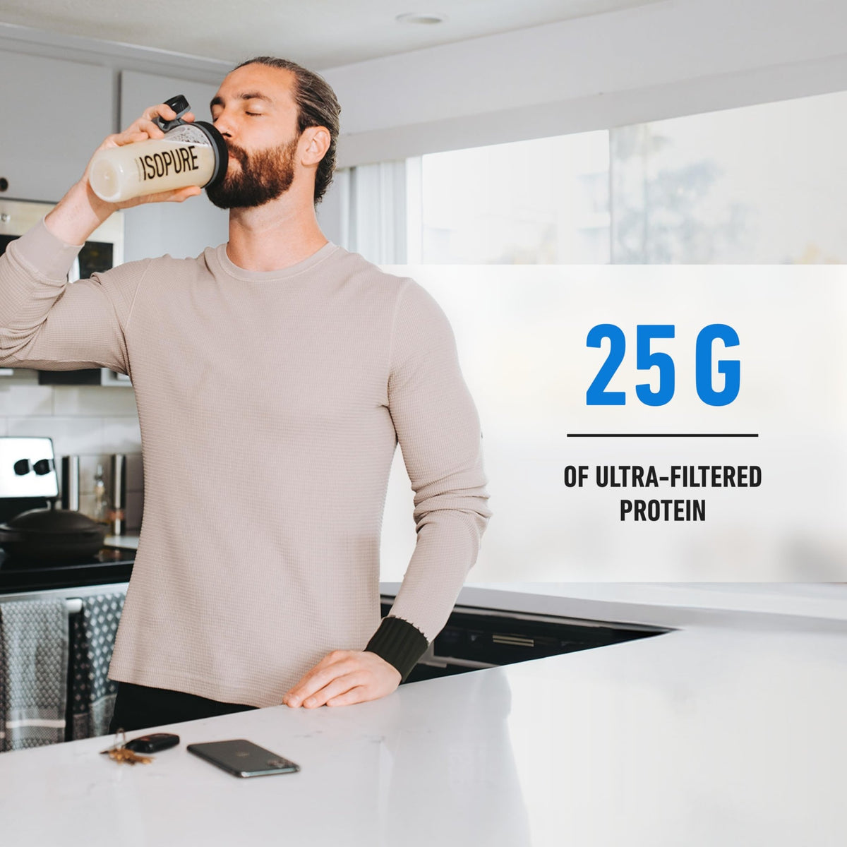 Isopure Zero Carb 100% Pure Whey Isolate Protein Powder, Lactose Free, Gluten Free, with Vitamins, Creamy Vanilla, 25g Protein Per Serving, 1 Lb, - FENGGESTORE20