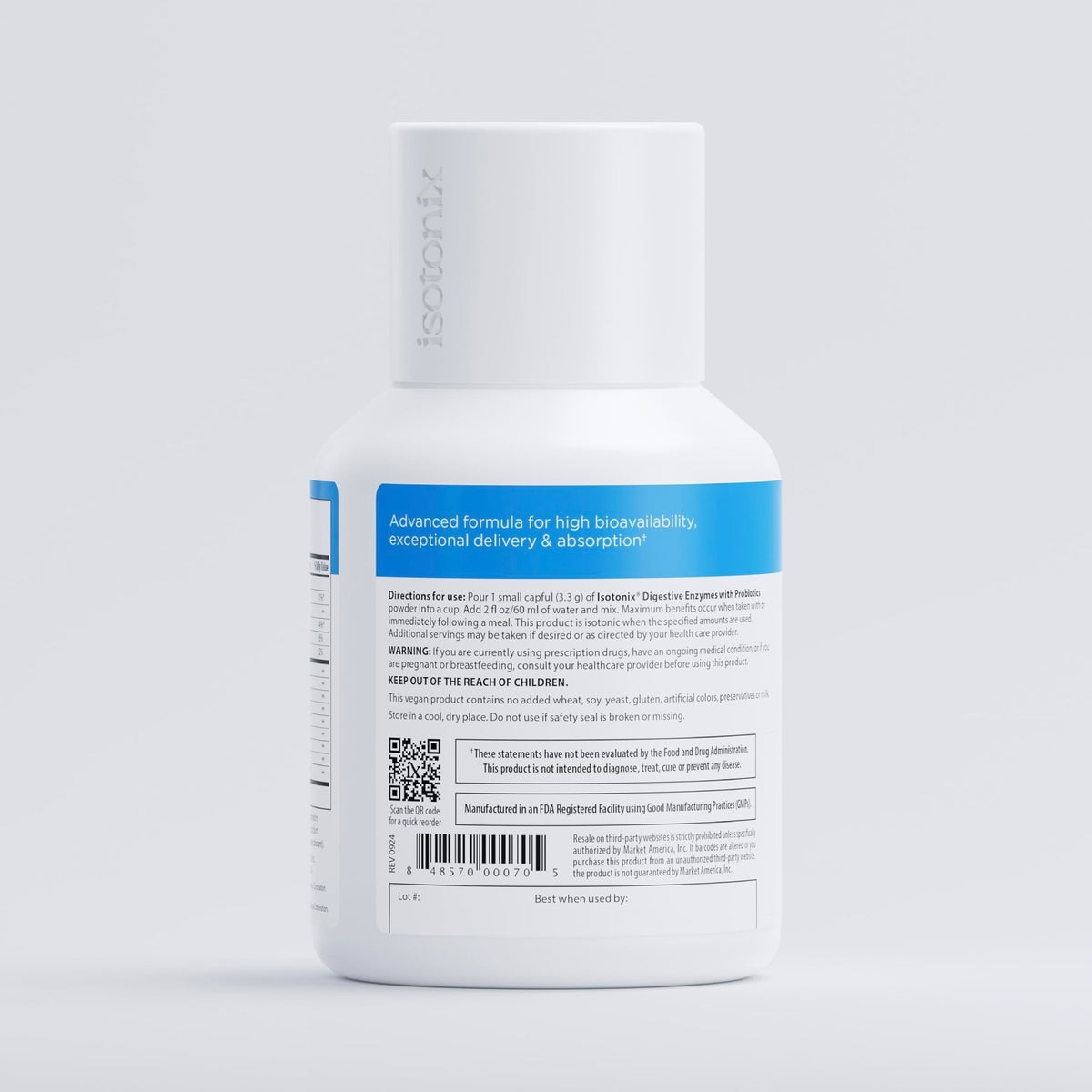 Isotonix® Digestive Enzymes with Probiotics | DigeZyme® Multi-Enzyme Complex & Lactospore® Bacillus Coagulans | Nutrient Absorption, Gut Balance & Digestive Health - FENGGESTORE20