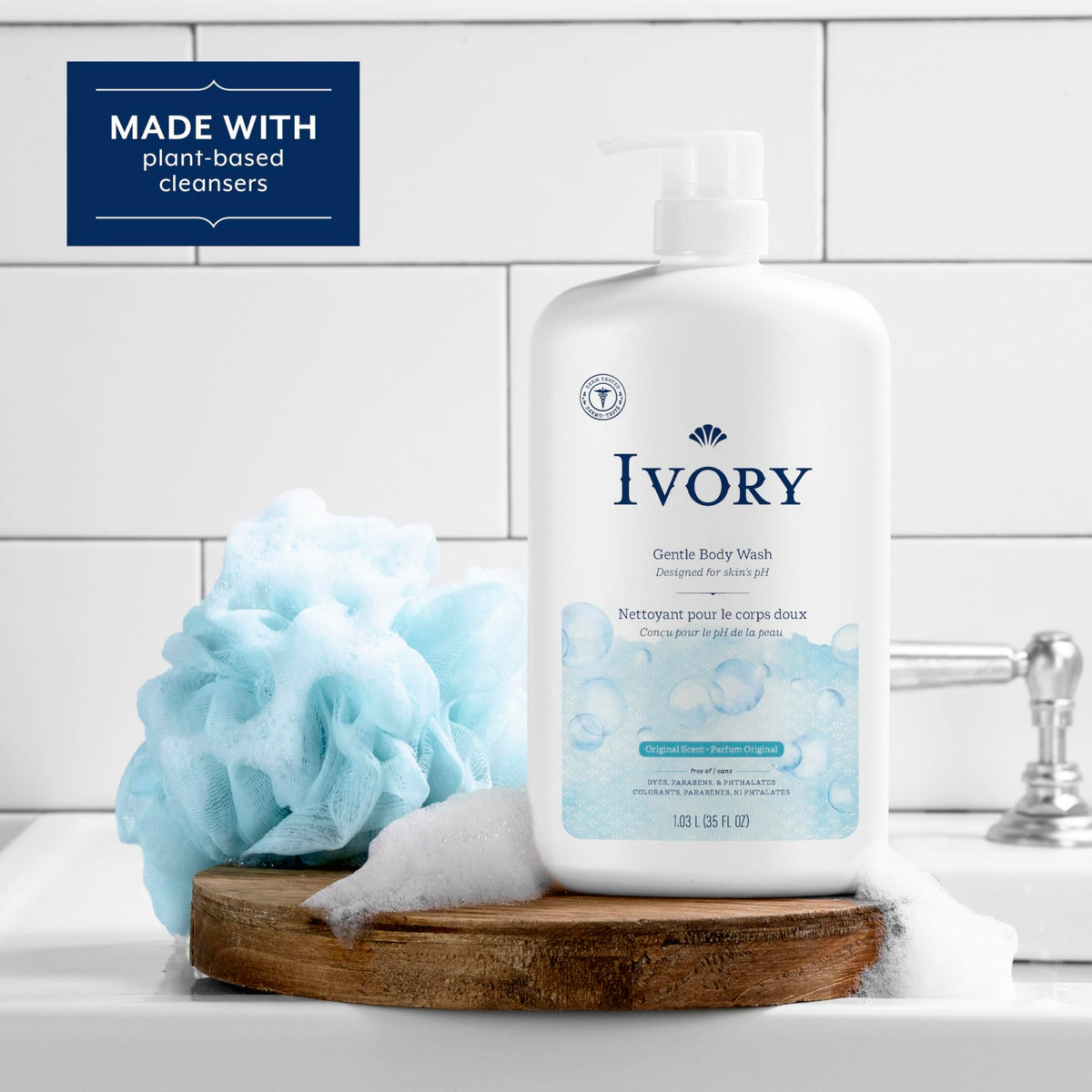 Ivory Body Wash, Designed for the Whole Family, Gentle Formula, Free of Dyes Heavy Perfumes Parabens Phthalates & Silicones - FENGGESTORE20