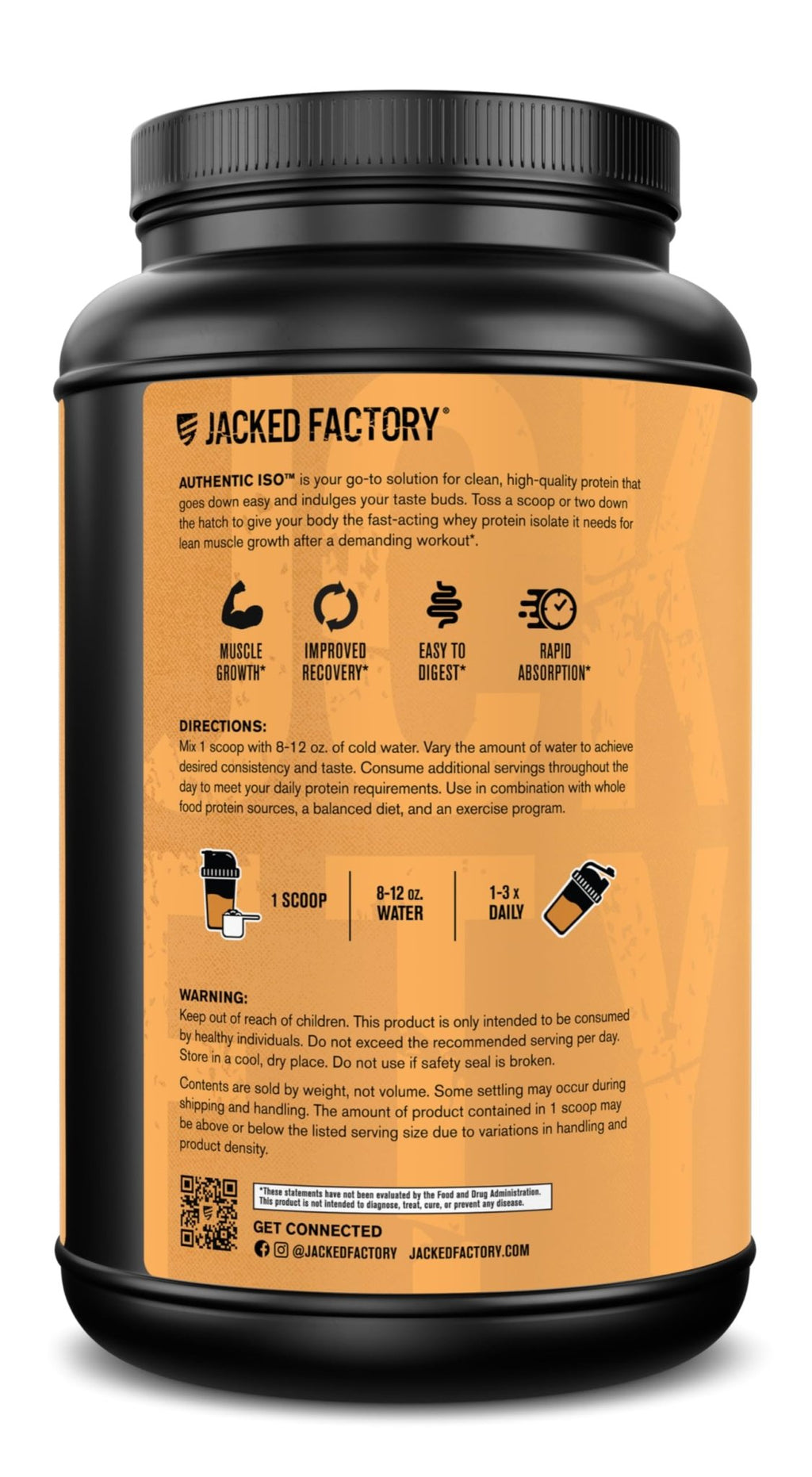 Jacked Factory Authentic ISO Grass Fed Whey Protein Isolate Powder - Low Carb, Non-GMO Muscle Building Protein w/No Fillers, Post Workout Recovery, Chocolate Peanut Butter - 25 Servings - FENGGESTORE20