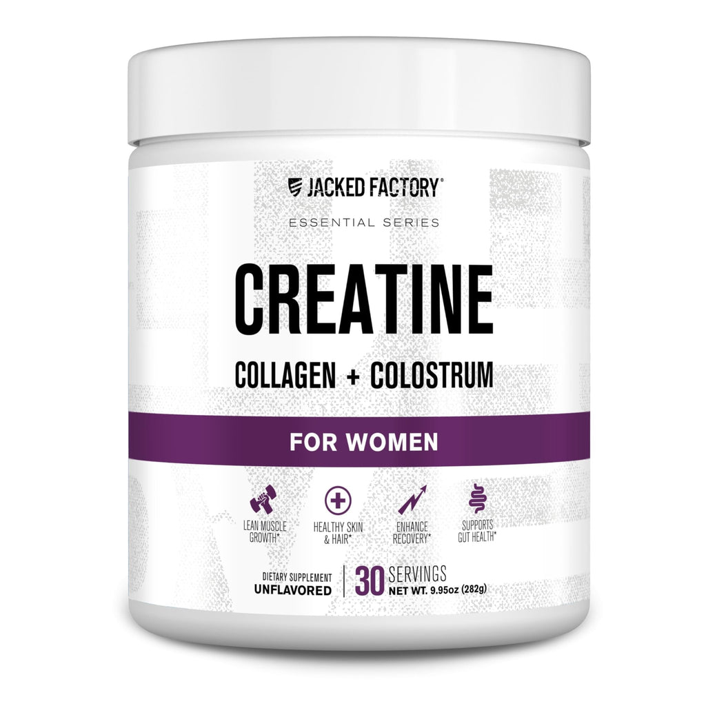 Jacked Factory Creatine for Women - Creatine Monohydrate with Collagen + Colostrum to Support Workout Performance, Lean Muscle Growth, Healthy Hair, Skin, - FENGGESTORE20
