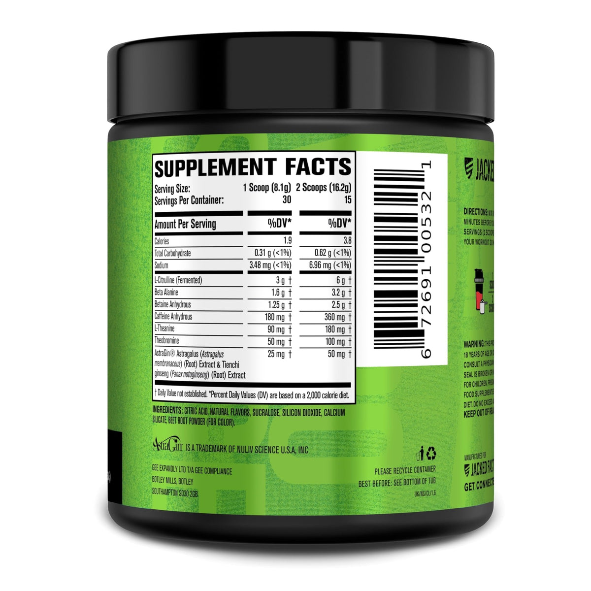 Jacked Factory NITROSURGE Pre Workout Supplement - Endless Energy, Instant Strength Gains, Clear Focus, Intense Pumps - NO Booster & Preworkout Powder with Beta Alanine - 30 Servings, Cherry Limeade - FENGGESTORE20