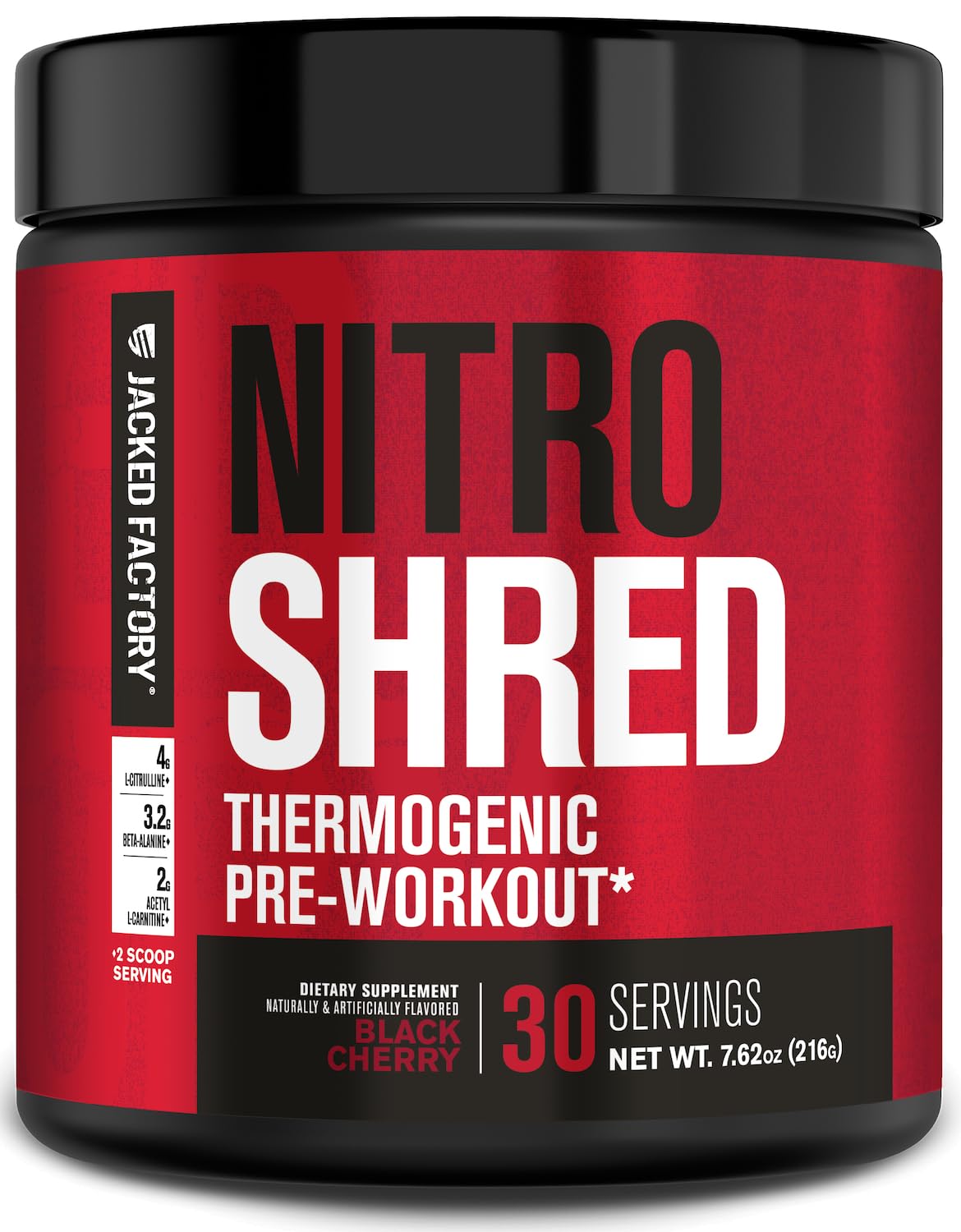 Jacked Factory NITROSURGE Shred Pre Workout Supplement - Energy Booster, Instant Strength Gains, Sharp Focus, Powerful Pumps - Nitric Oxide Booster & PreWorkout Powder - FENGGESTORE20